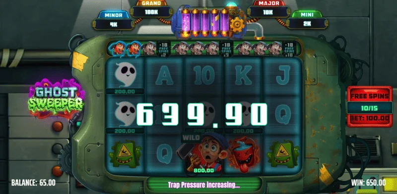 Ghost Sweeper - голяма печалба от серия Free Spins с множител